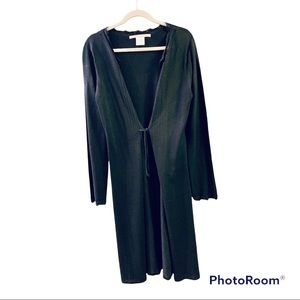 🆕VINTAGE MAX STUDIO LONG OPEN BLACK CARDIGAN